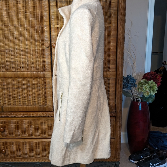 Guess Ivory Double Breasted Military Coat MEDIUM - Picture 2 of 4